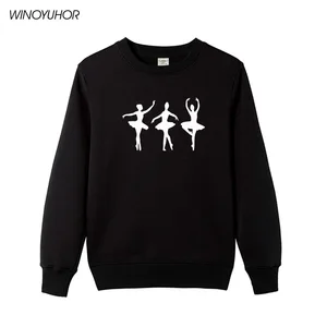 Новинка 2020, зимние женские толстовки с длинным рукавом в стиле балерины, дизайнерские женские топы для балета и танцев, милые толстовки для девочек