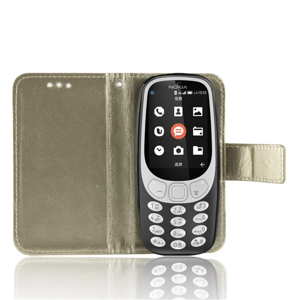Для Nokia 3310 3G чехол для 4G роскошный откидной Чехол из искусственной кожи со шнурком
