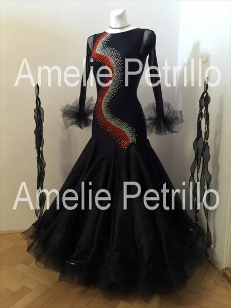 Бальные танцы dess Стандартный танец платье вальс-Конкурс Платье Бальный