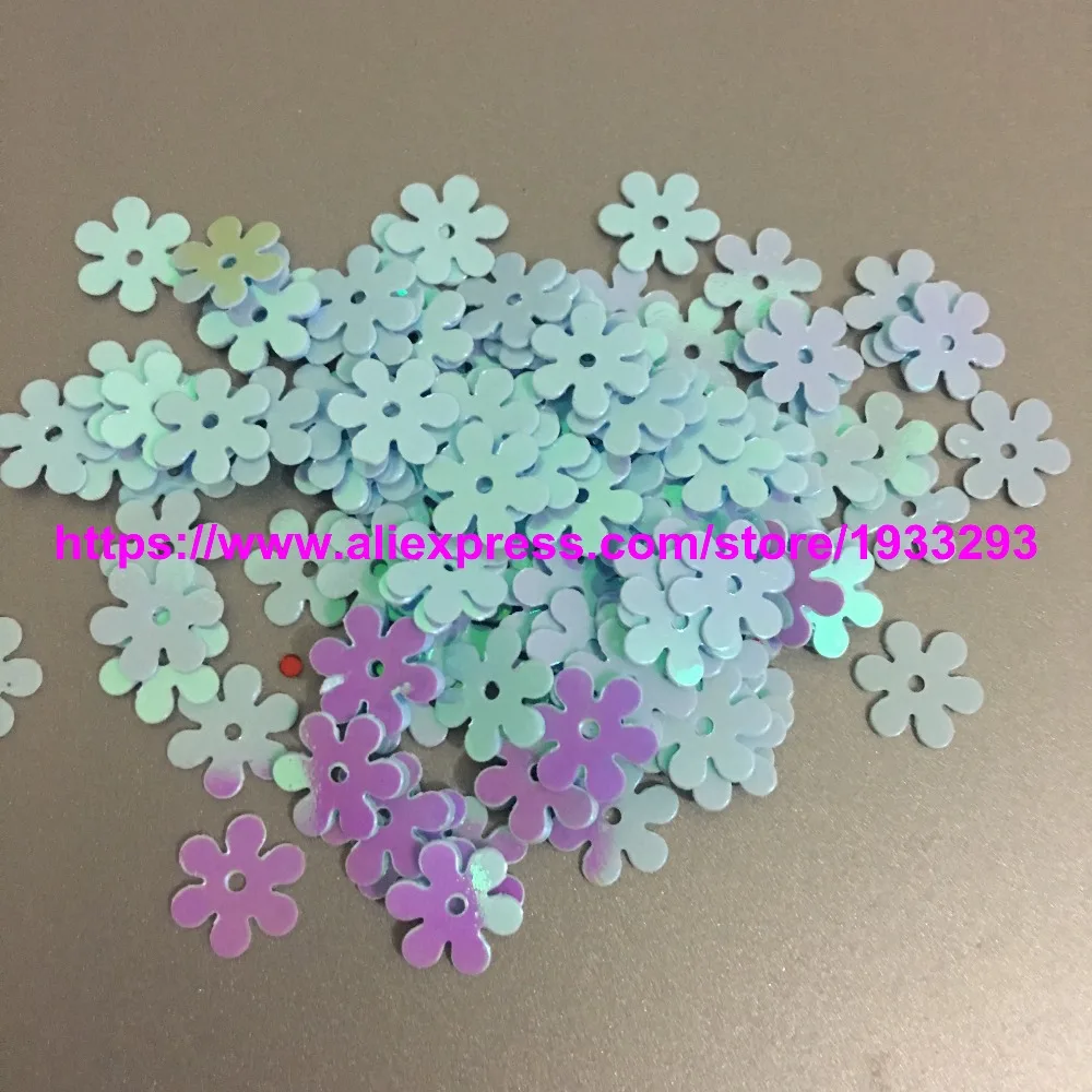 3000 шт 9 мм светло голубой цвет AB плоский цветок центр отверстие Свободные блесток