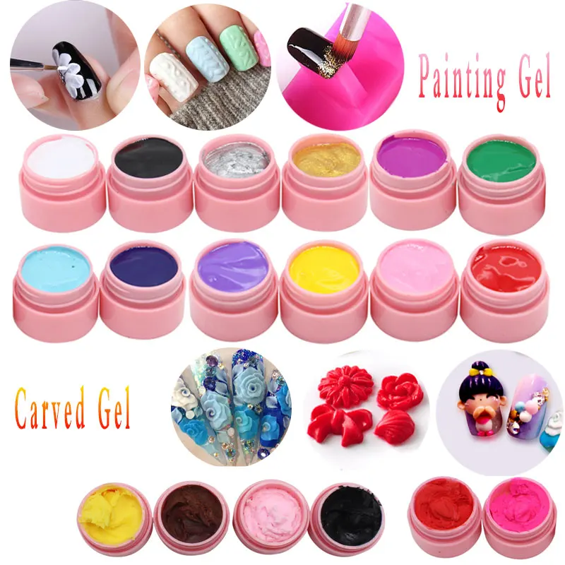 Роскошный гель для акриловой живописи на палец 1 шт. дизайн ногтей УФ рисование