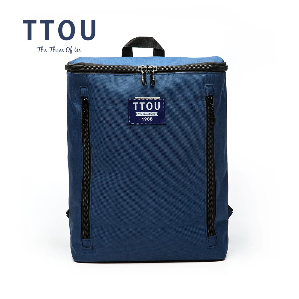 TTOU дизайнерский однотонный синий рюкзак для девочек и мальчиков-подростков