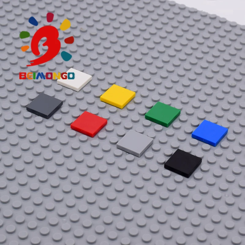 Бесплатная доставка! Строительные блоки BEIMONGO из плоской плитки 2x2 200 шт.