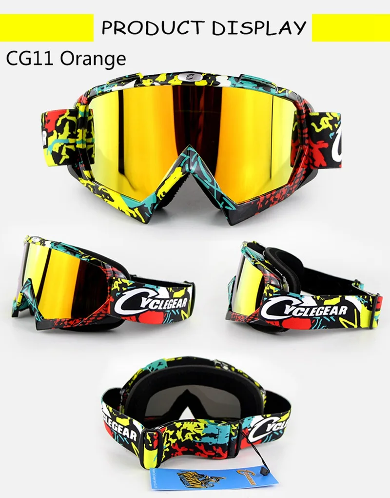 Cyclegear мотоциклетные очки для верховой езды анти-УФ Мотор велосипед Gafas анти-ветер очки для мотокросса CG11