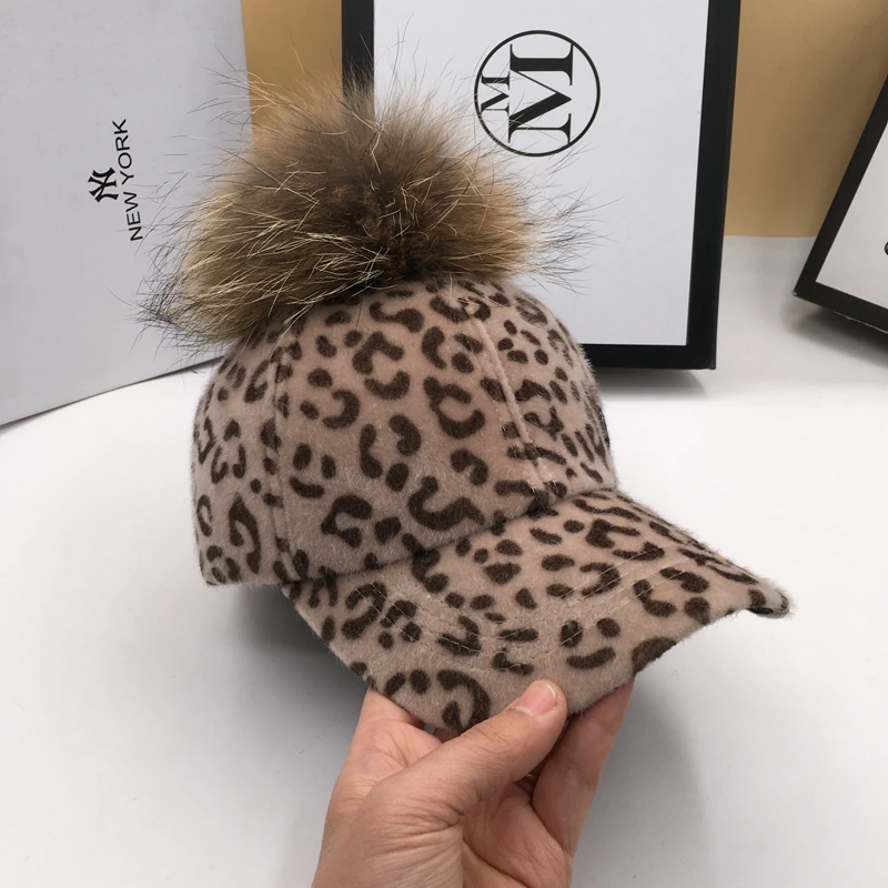 Winter hats for women joker topi leopard baseball cap is the bulb warm hat | Аксессуары для одежды