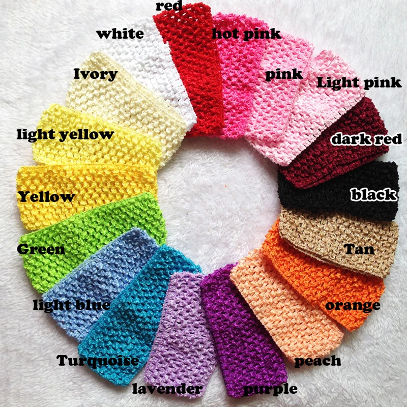 2.75 &quotДетские Волос группа младенца держателя вязания крючком Девушки