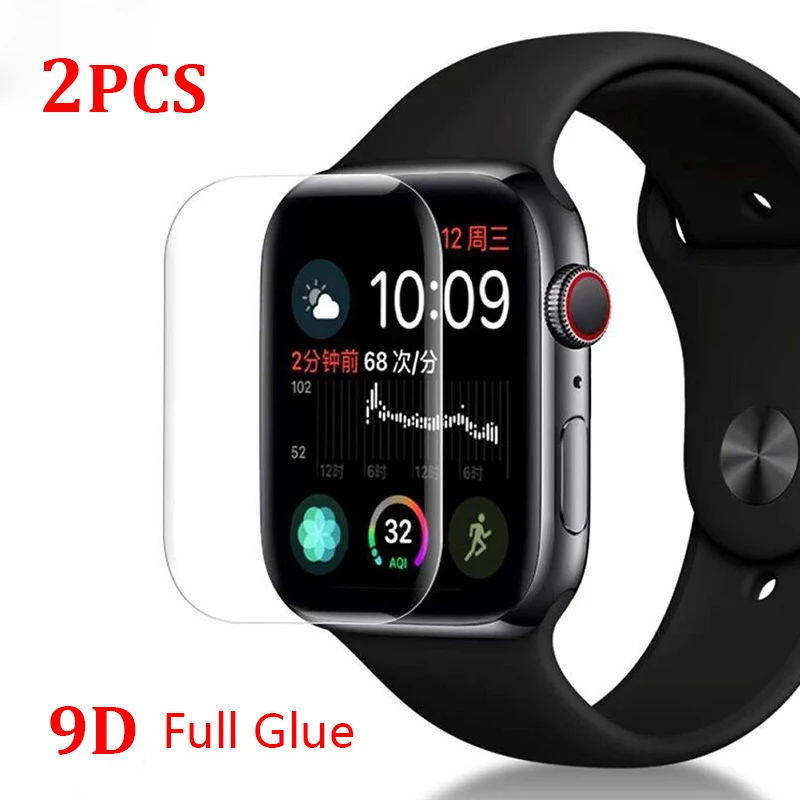 

2Pcs/Lots Full Cover Protective Film For Apple Watch i Watch 38 40 42 44 mm Series 4 Soft Screen Protector ( Not Glass ) on 38mm