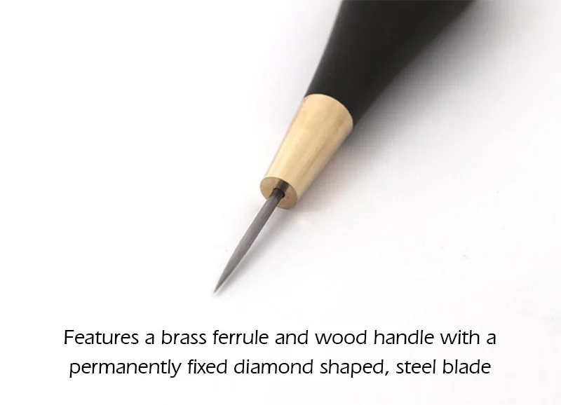 WUTA Diamond форма шило Эбеновое дерево ручка Leather Craft Вышивание шило наборы ручной работы Вышивание инструменты DIY Stitcher конус