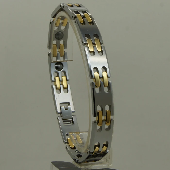 11mm2tone позолоченное мужское магнитное ювелирное изделие классический тяжелый