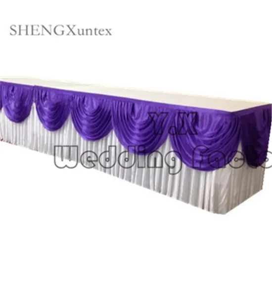 Белая юбка для стола из ледяного шелка 2 м|table skirt|silk table skirtswhite skirt |