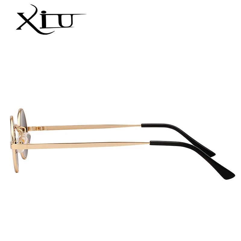 Маленькие круглые солнцезащитные очки XIU в стиле стимпанк для мужчин и женщин