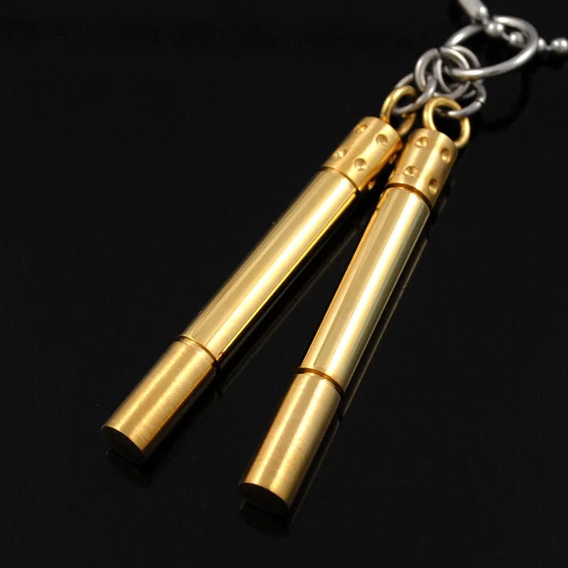 Ожерелье с кулоном Nunchakus серебряное/золотое/синее/Черное для мужчин и женщин