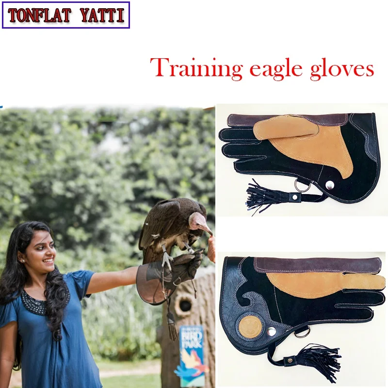 

Professional Training eagle gloves Cowhide thick anti-catching anti-bite anti-friction Goshawk Falcon peregrine falcon Training