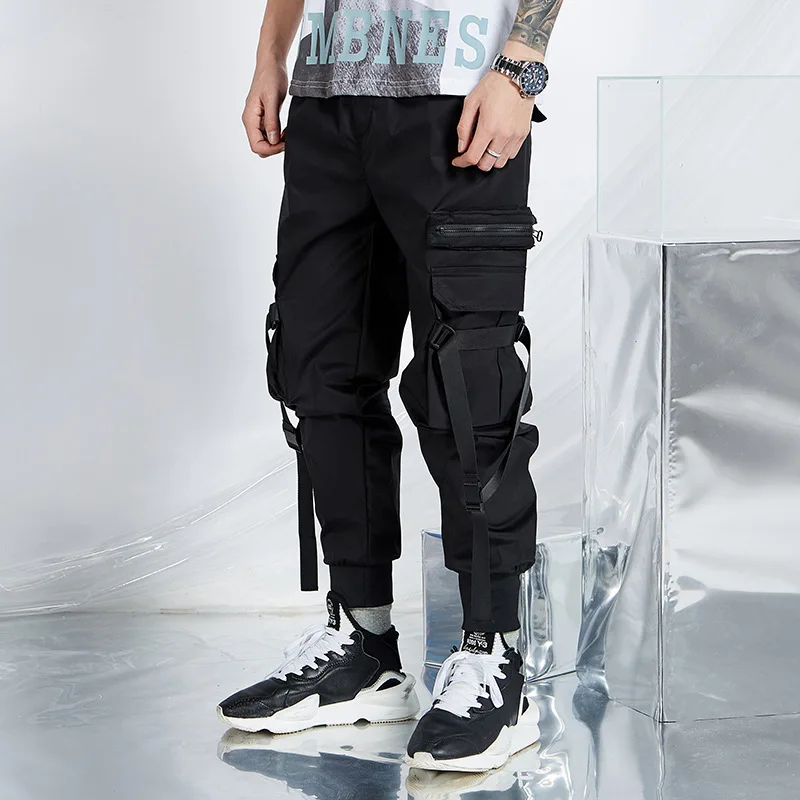 Для мужчин сторона шаровары с карманами брюки для девочек 2019 хип хоп