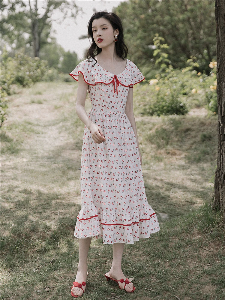 Платье женское летнее длинное с цветочным принтом 2019 | Женская одежда