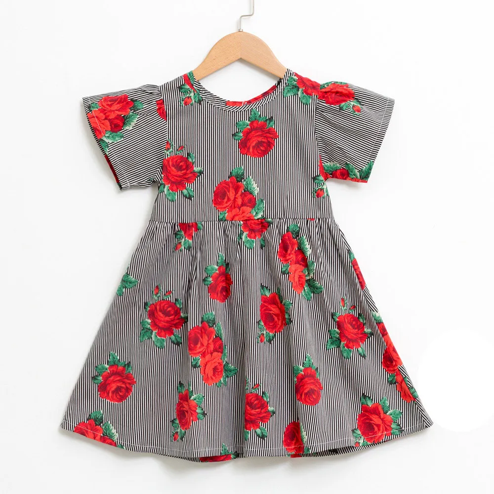 Girls Clothing Summer Girl Dress Baby Kids Infant Toddle Floral Cartoon Sleeveless Clothes Princess dropshipping | Детская одежда и