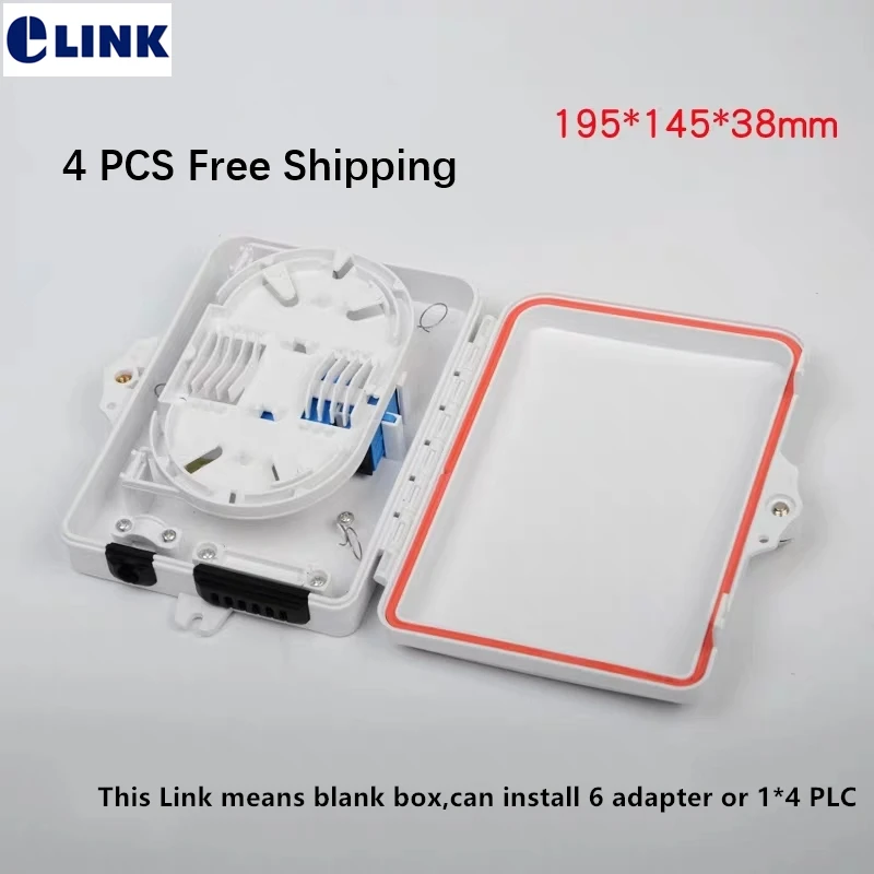 4 шт ftth мини распределительная коробка для 6 ядер или 1*4 PLC сплиттер IP65 Крытый