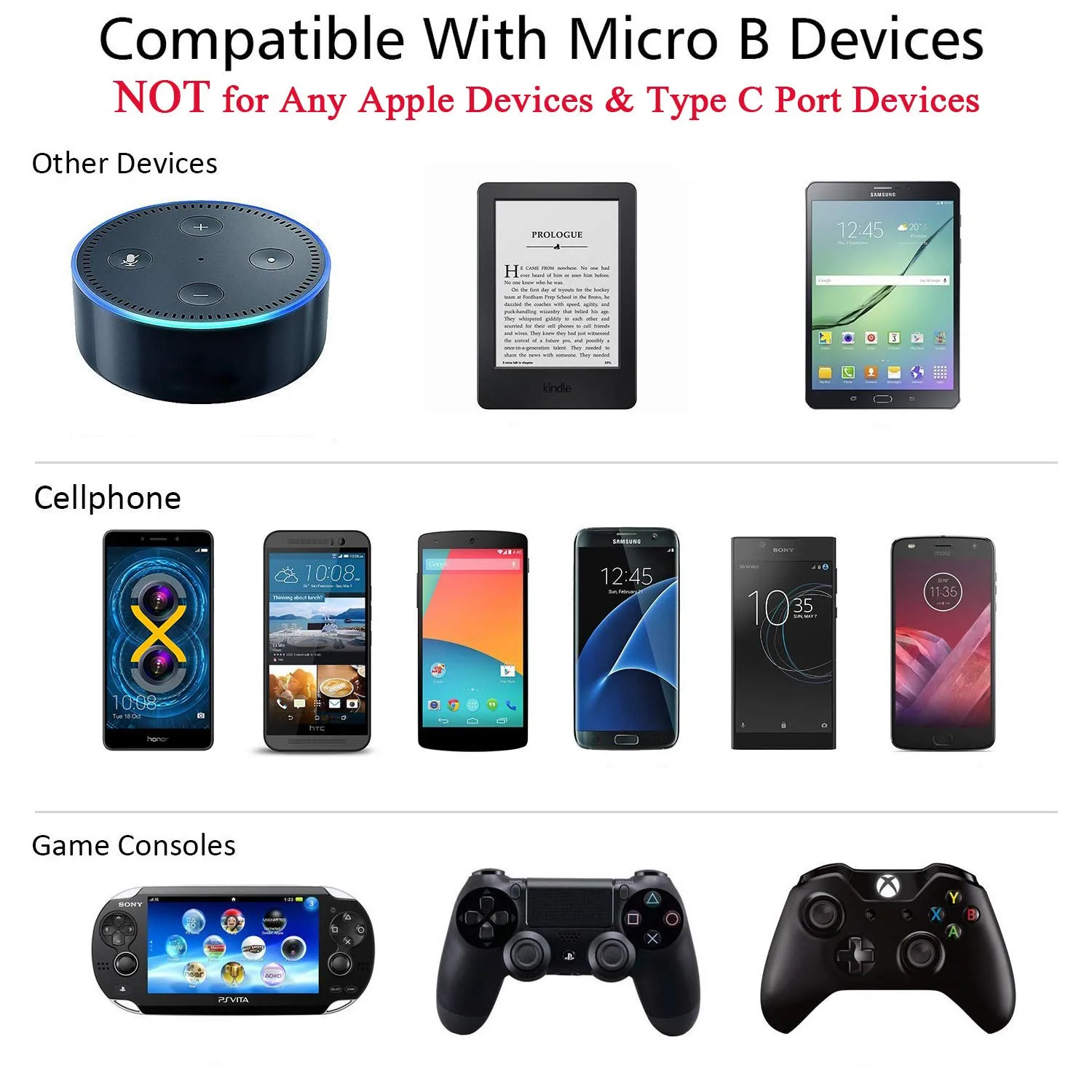 Нейлоновый плетеный кабель для быстрой зарядки Micro USB Samsung Leadership 8/Z2 Z4/W2017/Galaxy J5 Pro