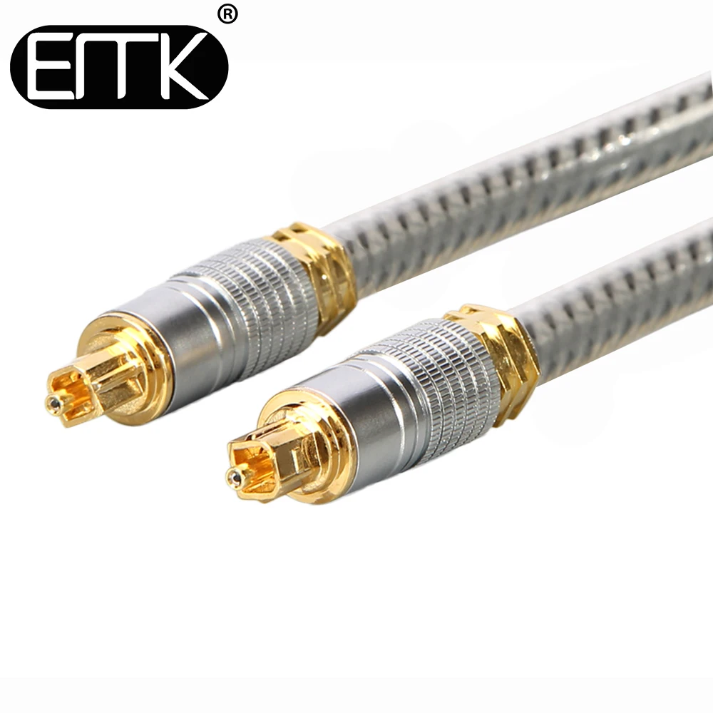EMK spdif оптический кабель OD 8 0 мм Золотой разъем цифровой оптоволоконный Toslink аудио