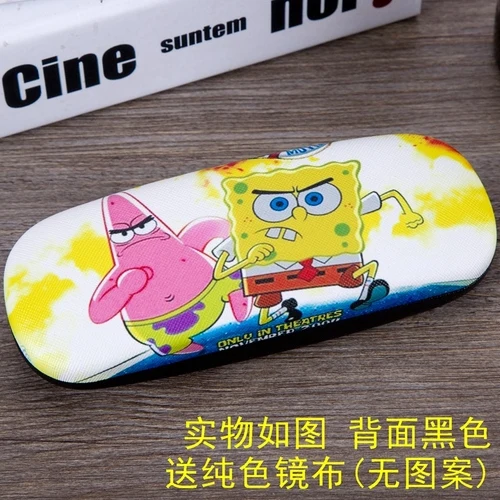 2 Spongebob комический персонаж мультфильма милый креативный мальчик и девочка студентка близорукость очки чехол Портативный Мода леди Чехол для очков - Цвет: 2