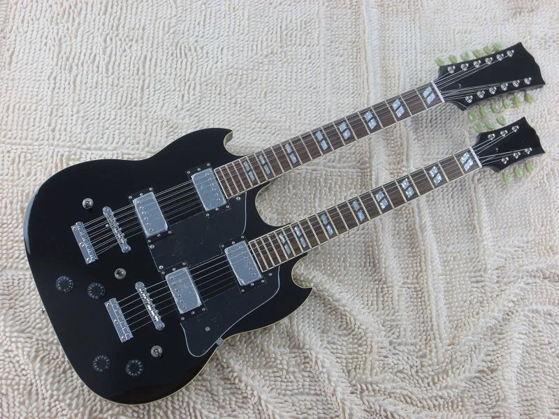 Бесплатная доставка большой высокое качество G Custom Shop Двухместный Шеи 6 + 12 Строки