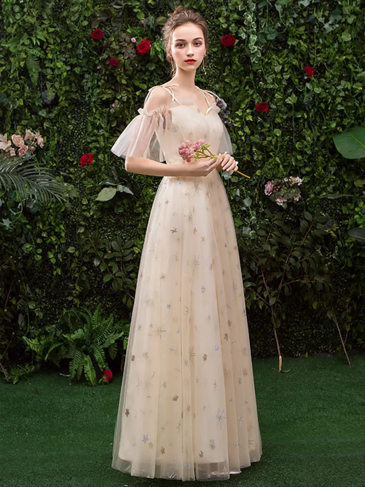 Элегантное летнее вечернее платье-Ципао со звездами и блестками элегантное