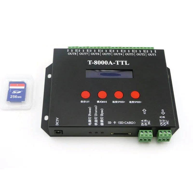 DMX 512 светодиодный контроллер 8 портов SD карта программируемый консоль