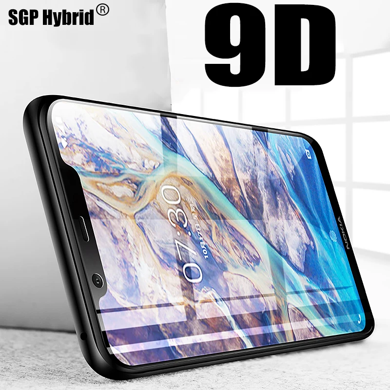 9D закаленное стекло для Nokia 5 Полное клеевое Защитное 2 6 7 2017 1 3 X5 X6 2018 Защитная
