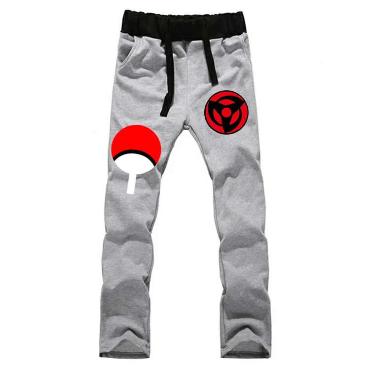 1 Милые мужские и женские студенческие штаны Наруто Uchiha Sasuke Jogger фитнес длинные брюки Sharingan спортивные дышащие и карманы брюки - Цвет: 1