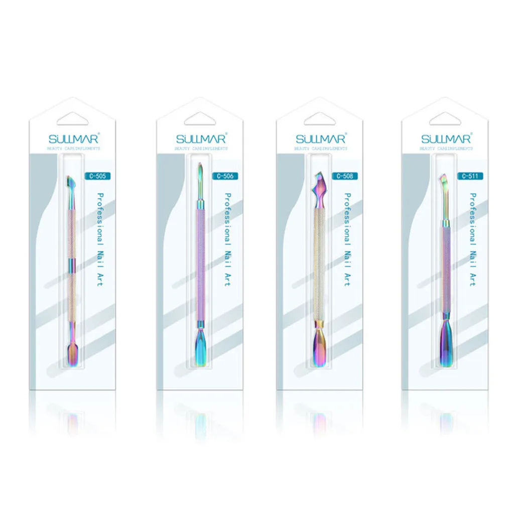 1 шт. маникюрный набор с двойным концом для ногтей кутикулы толкатель