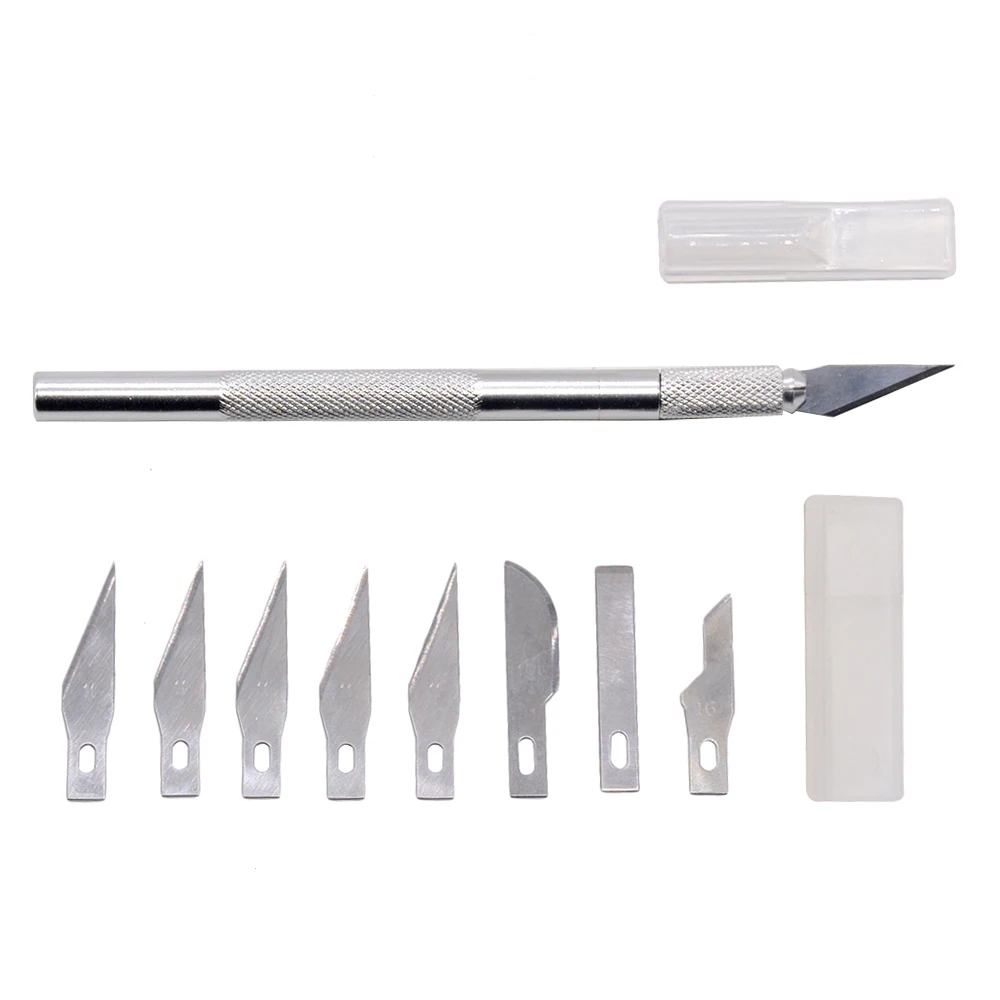 

9 pcs of blades plus cutting pens Model Making Tool Metal Carving Knife Paper Cutting High Precision Carving Knife