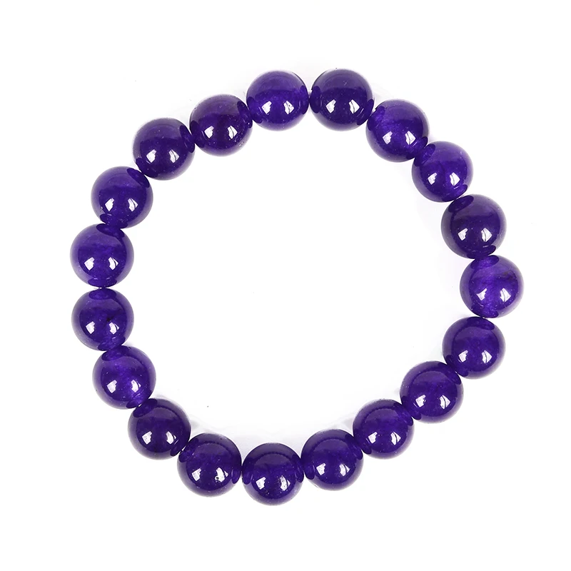 Natural stone bracelet men and women with the same Purple beads 10mm fashion wear jewelry | Украшения и аксессуары