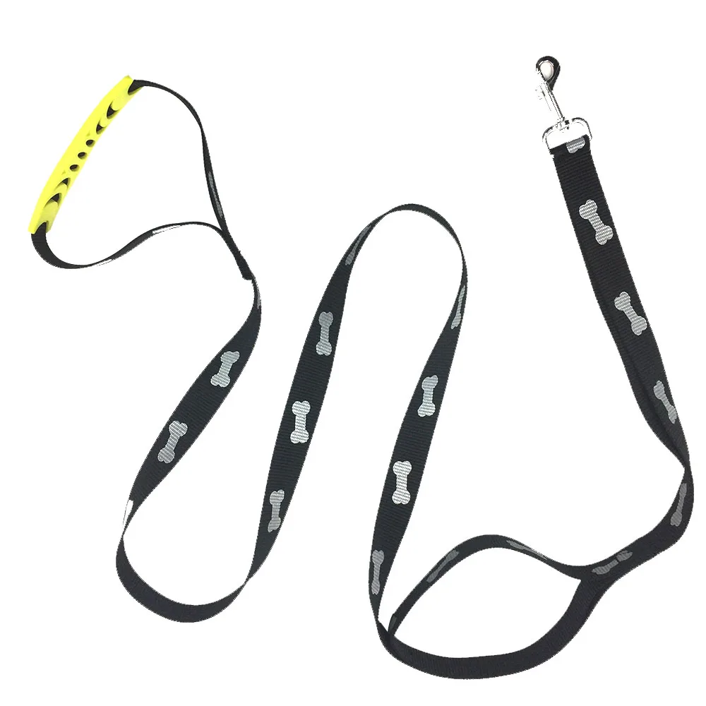 Светящийся или Светоотражающий Поводок для собак с двумя ручками рисунком