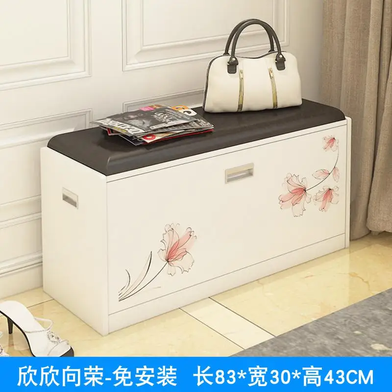style9 Сменная обувь табурет для обуви шкаф для хранения табурет Европейская входная дверь обувь табурет для хранения кожаный Пирс диван скамейка - Цвет: style9