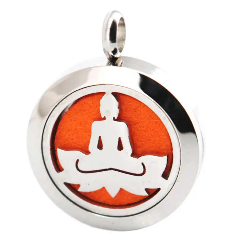 С цепочкой и 10 шт войлочных подушечек God Ароматерапия Эфирные масла колье из