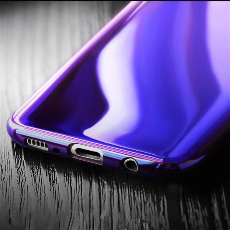 Градиент Цвет ТПУ мягкий чехол для мобильного телефона Samsung S8 s8plus задняя крышка
