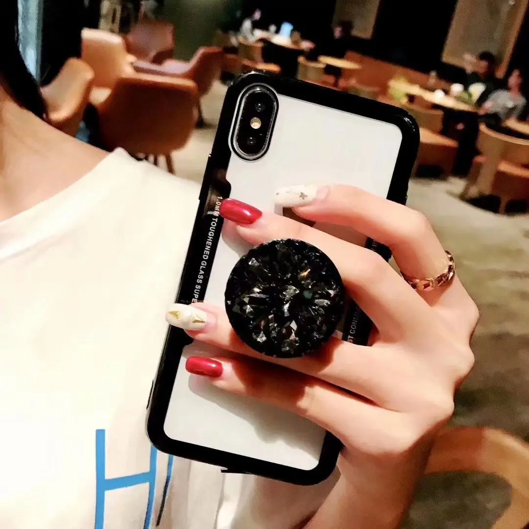 IMIDO блестящий роскошный Алмазный телефон чехол для iPhone 7 6 S 8 Plus Прозрачный