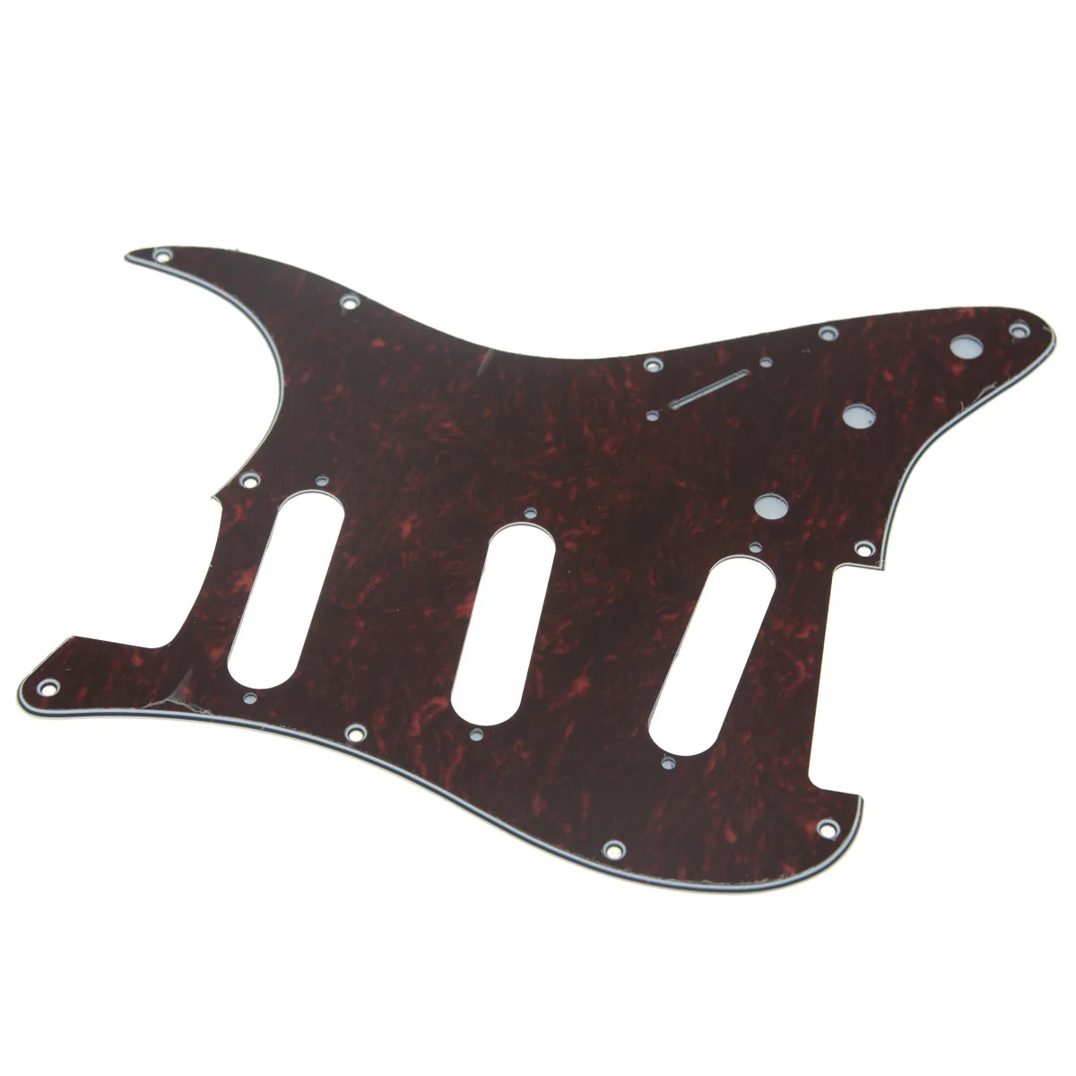 Red Tortoise KAISH 11 Hole Strat ST SSS однокатушные звукосниматели для гитары Накладка для царапин с винтами для американского Fender 62 Stratocaster - Цвет: Red Tortoise