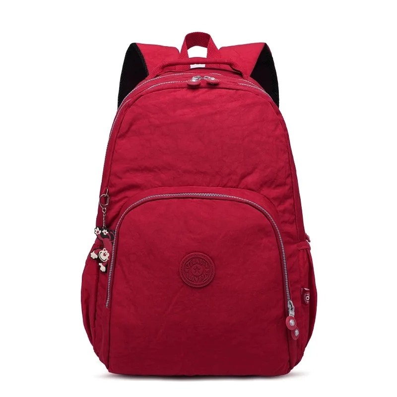red TEGAOTE женский нейлоновый рюкзак Mochila, женские рюкзаки для девочек-подростков, женская школьная сумка через плечо, рюкзак в Корейском стиле - Цвет: red
