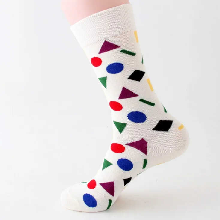 Геометрический дезодорант пота забавные Женские носочки уличная Sox Harajuku на