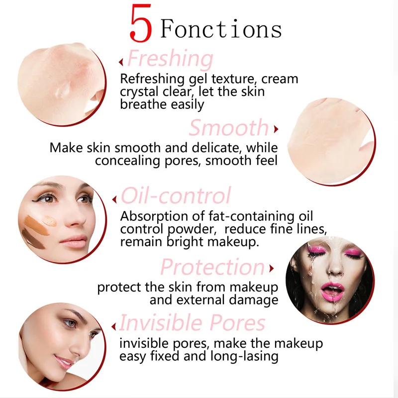 Увлажняющая база для лица, сужающая поры, основа под макияж, лосьон-праймер, крем для отбеливания, консилер 30 мл, жидкое лицевое основание.