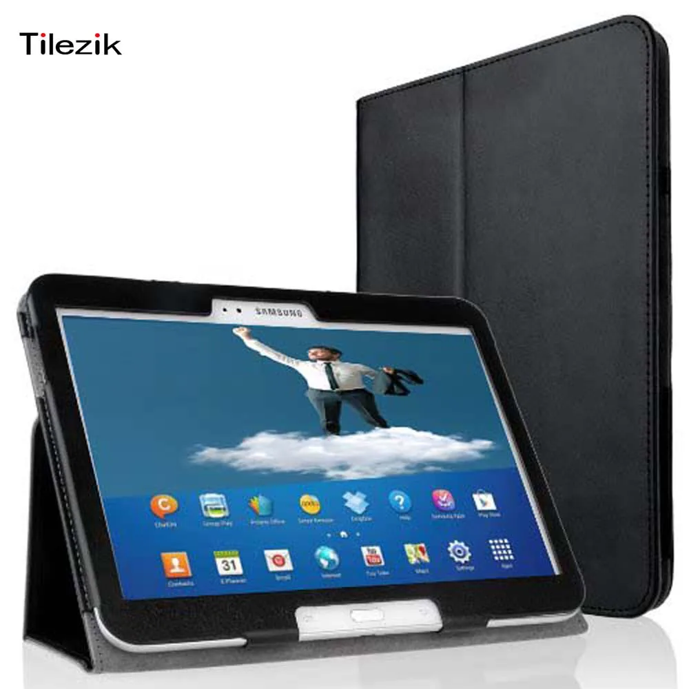 Горячая цена смарт Книга чехол для samsung Galaxy Tab 3 10 1 GT-P5200 P5210 планшеты PC кожаный с