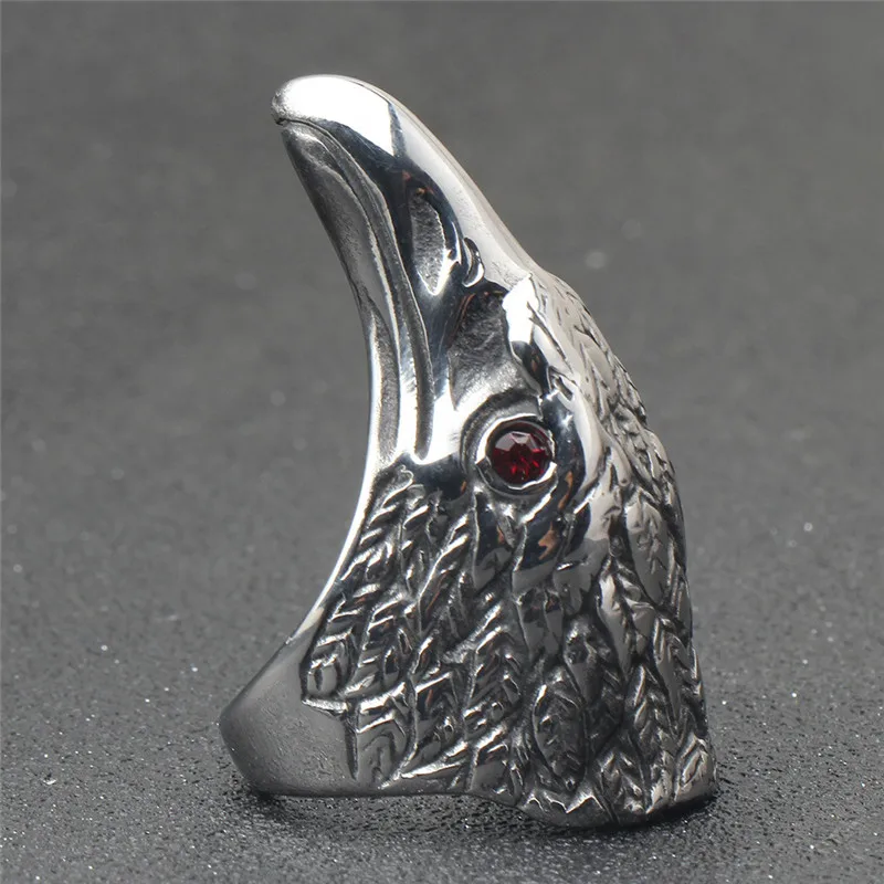 ZORCVENS New Arrival 316L Stainless Steel Ring Punk Animal Eagle Biker Vintage Hip Hop Men Jewelry | Украшения и аксессуары