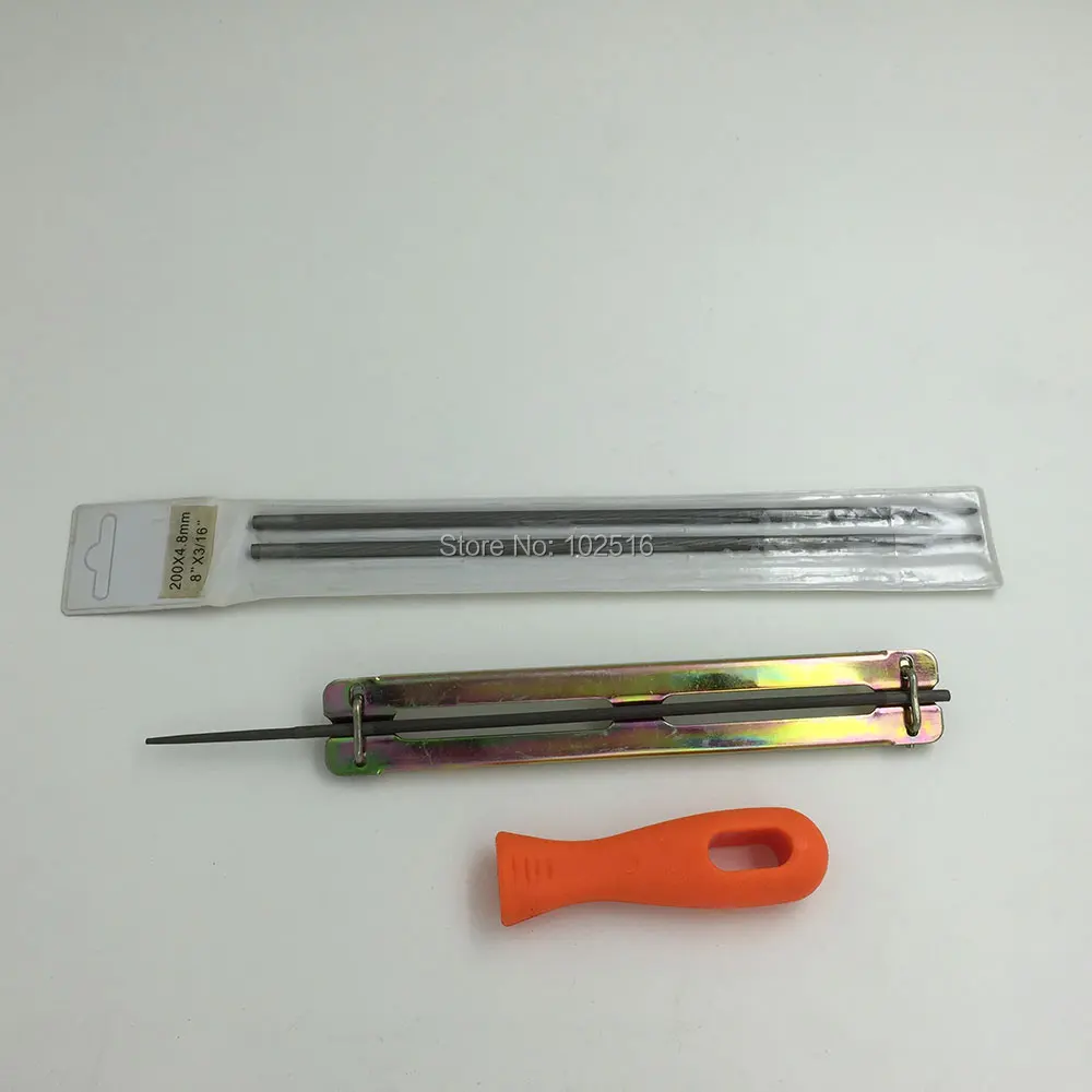 3 шт. 4 мм БЕНЗОПИЛОЙ ЗАТОЧКИ ЦЕПНОЙ ПИЛЫ НАБОР ФАЙЛОВ с РУЧКОЙ пригодный для