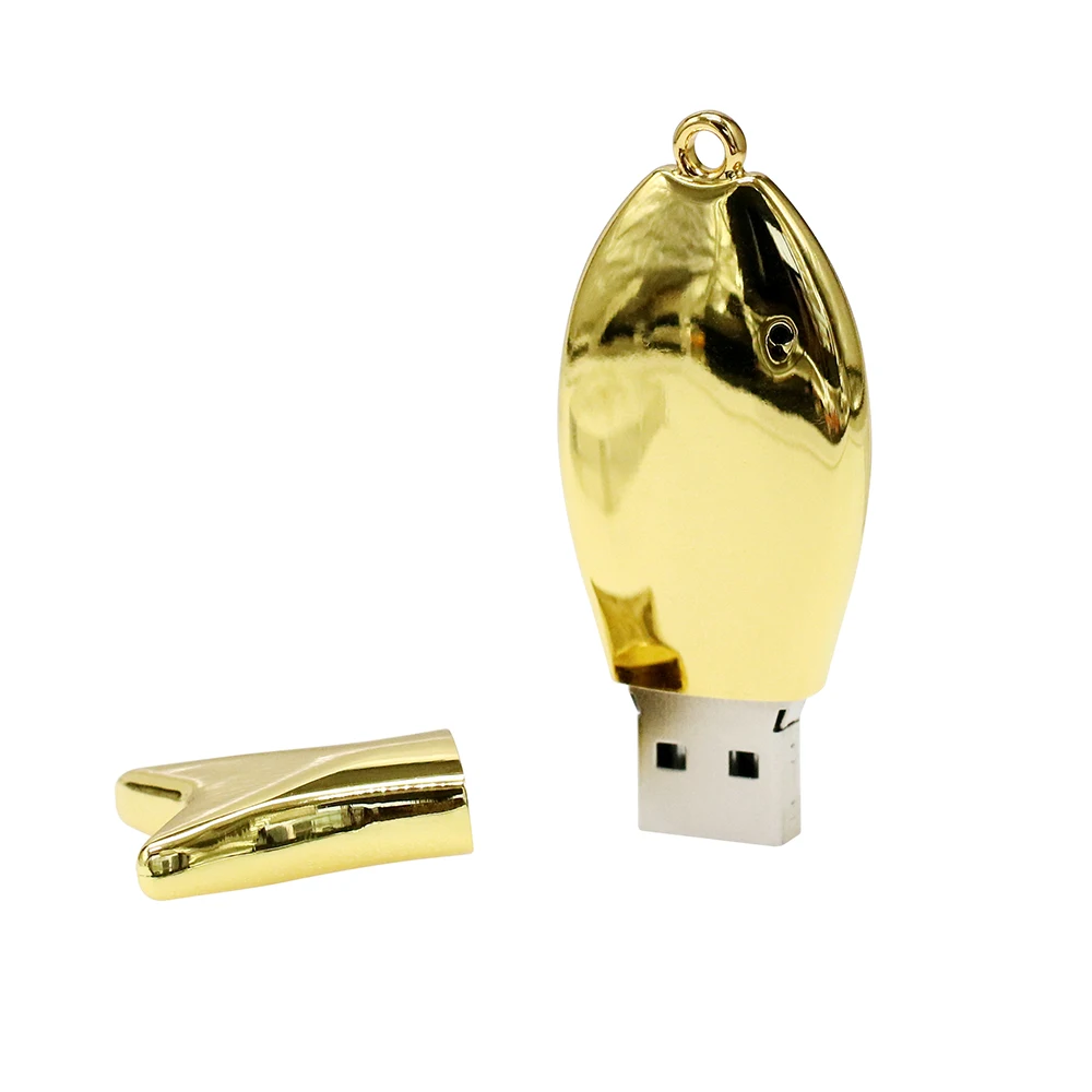 USB флеш-накопитель 64 ГБ 32 ГБ 16 ГБ 8 ГБ флеш-накопитель рыбка Флешка водонепроницаемый металлический Серебряный Memoria Cel USB Stick подарок(логотип на заказ