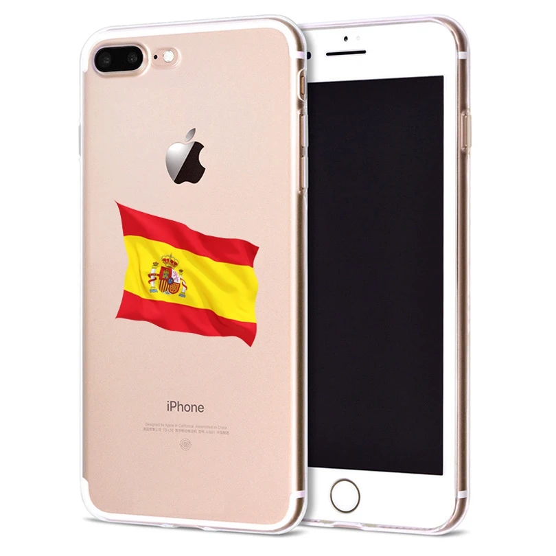 Чехол для Apple iPhone 6 6S 7 Plus X 10 милый мягкий чехол из ТПУ с флагом России Оригинальный