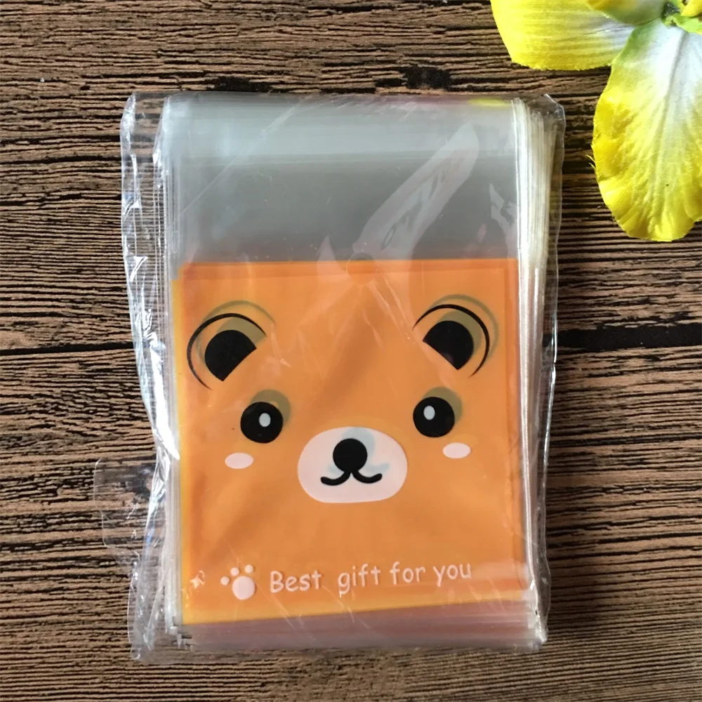 50/100Pcs 7*7cm Heart Tower Animals Candy Cookie Plastic Bags Wedding Gifts Pouch Bag Packaging Birthday Party Favors | Дом и сад