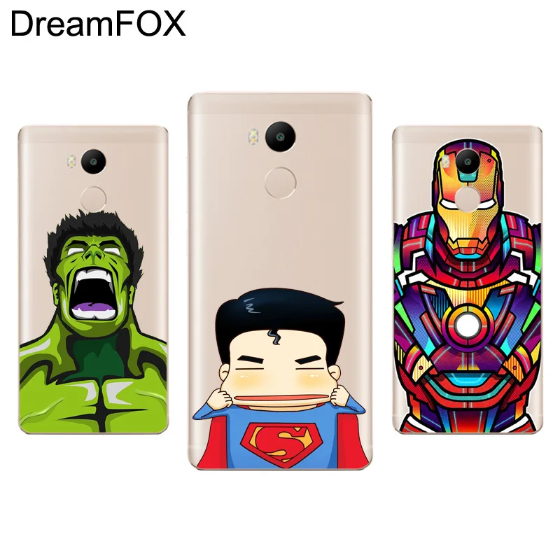 DREAMFOX M145 супер герой Железный человек Мягкий ТПУ силиконовый чехол для Xiaomi Redmi Note 3