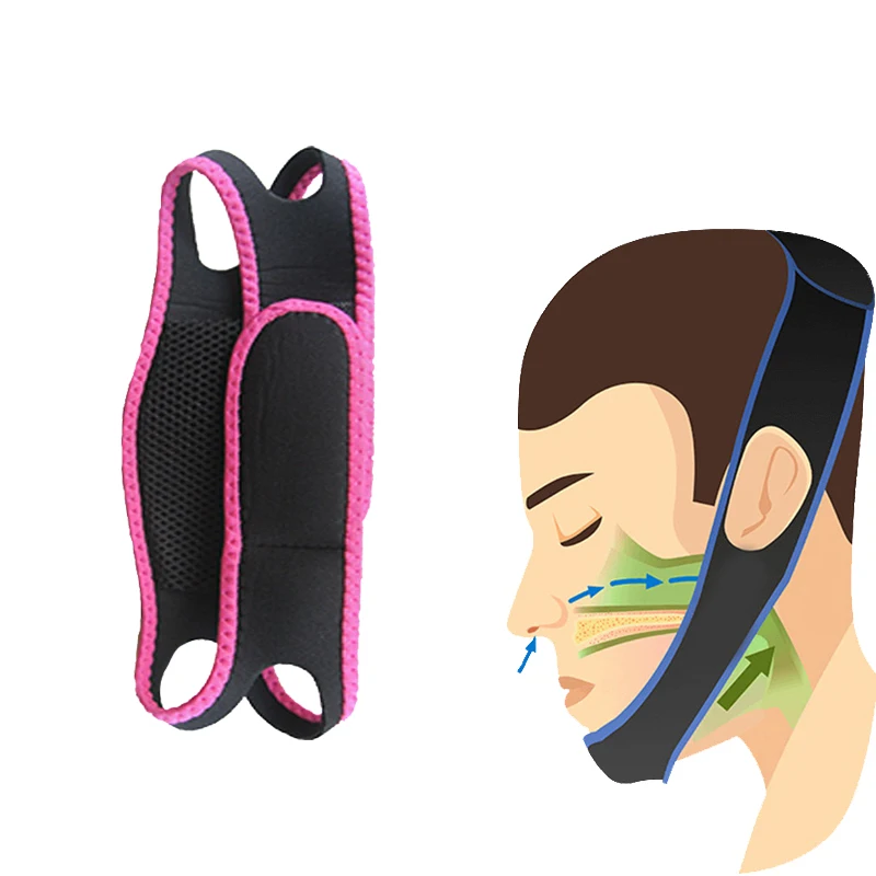 Новый для лечения храпа подбородочная лента snore пояс анти апноэ челюсти решение