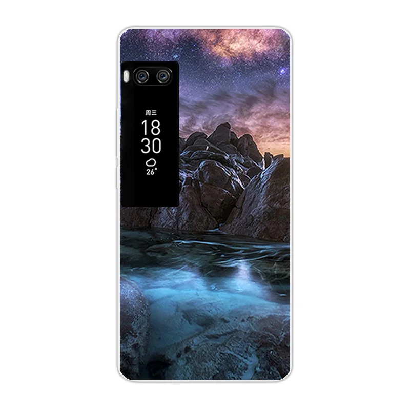Для Meizu Pro 7 силиконовый чехол из мягкого ТПУ Защитный Ультра тонкий Fundas 5,2 дюймов для Meizu Pro 7 PRO7 звездное небо телефон случаях